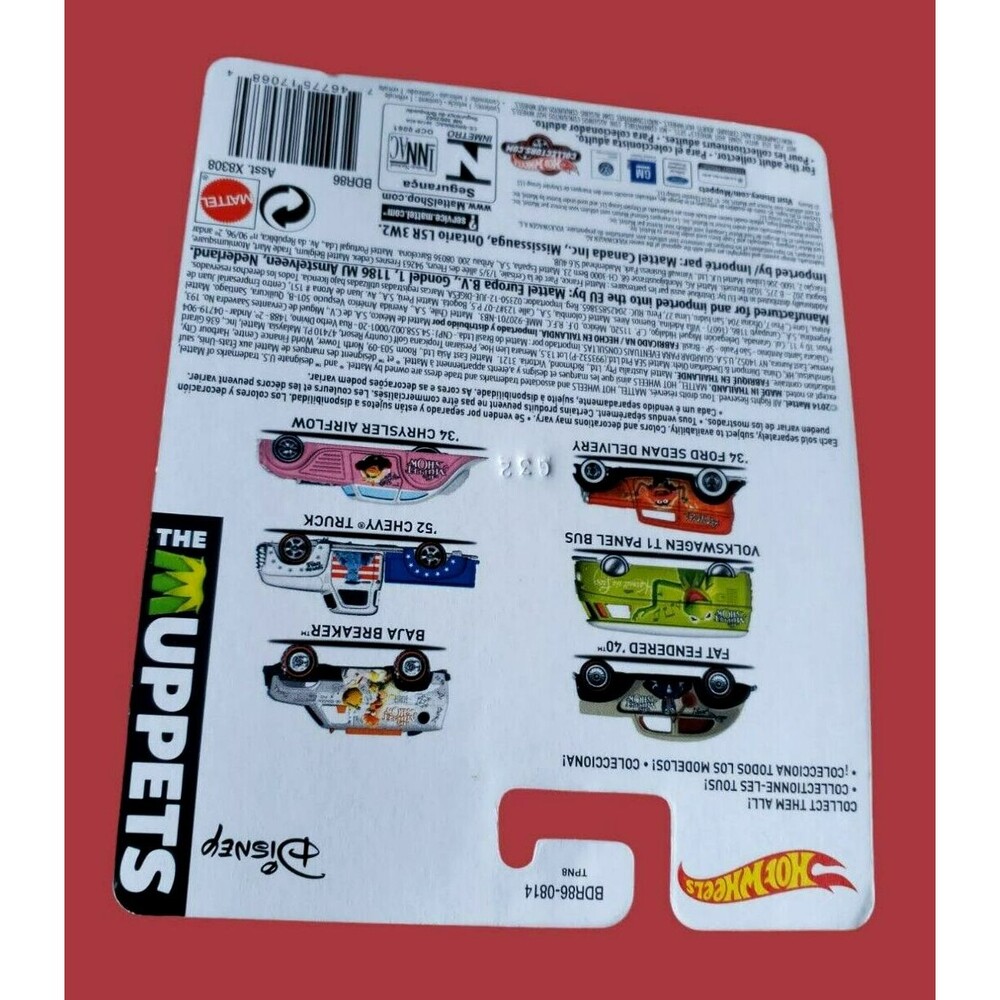 2014 Hot Wheels Pop Culture: The Muppets '34 FORD SEDAN DELIVERY Red/Black 1:64 - Picture 16 of 16